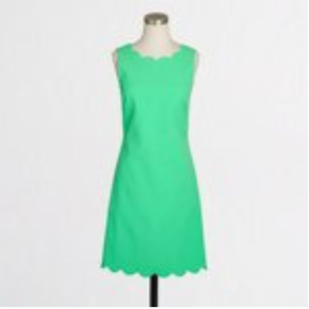 J Crew Factory Scallop Trim Dress